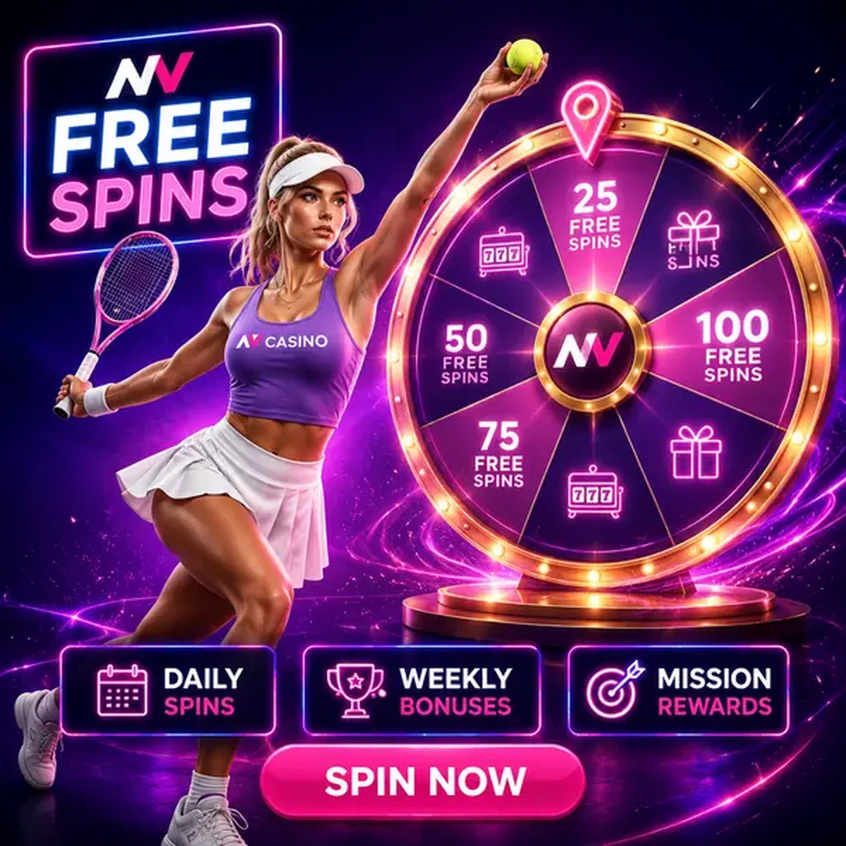 Speler ontdekt diverse free spins-aanbiedingen bij levendig NV gamewiel