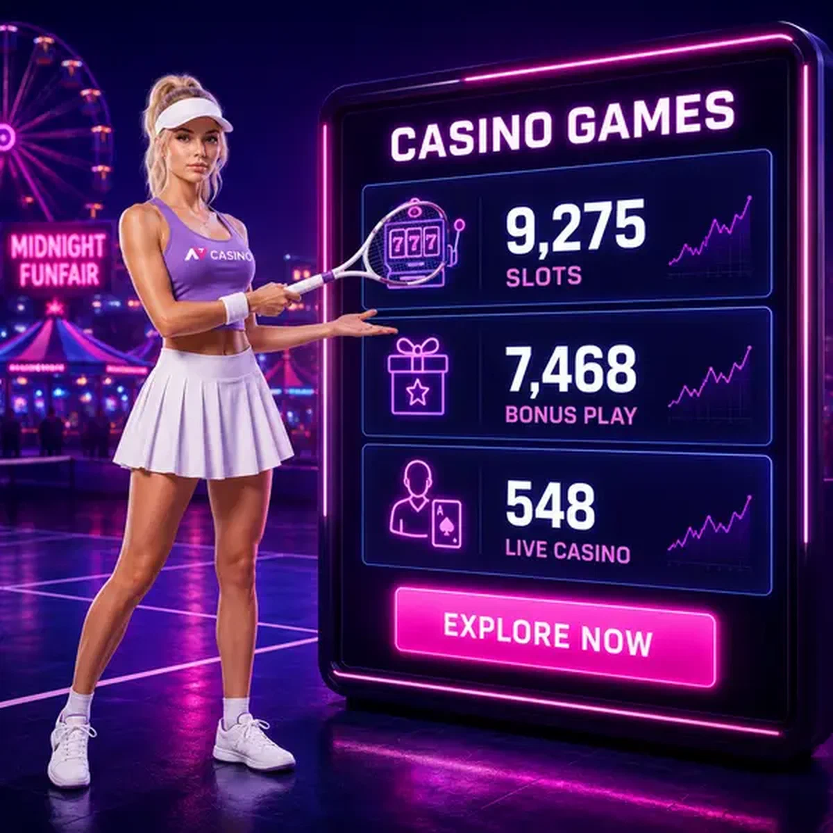 Atletische kampioen demonstreert casinogames statistieken bij NV Casino Games leaderboard display